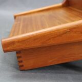 1950s pair of rare Borge Mogensen teak floating night stands by Dyrlund Denmark