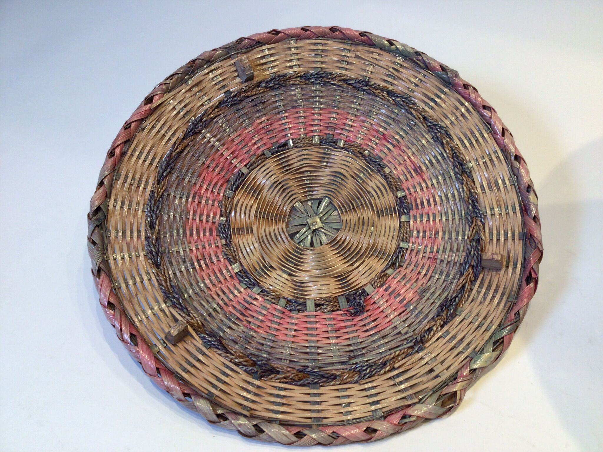 Colorful rattan basket