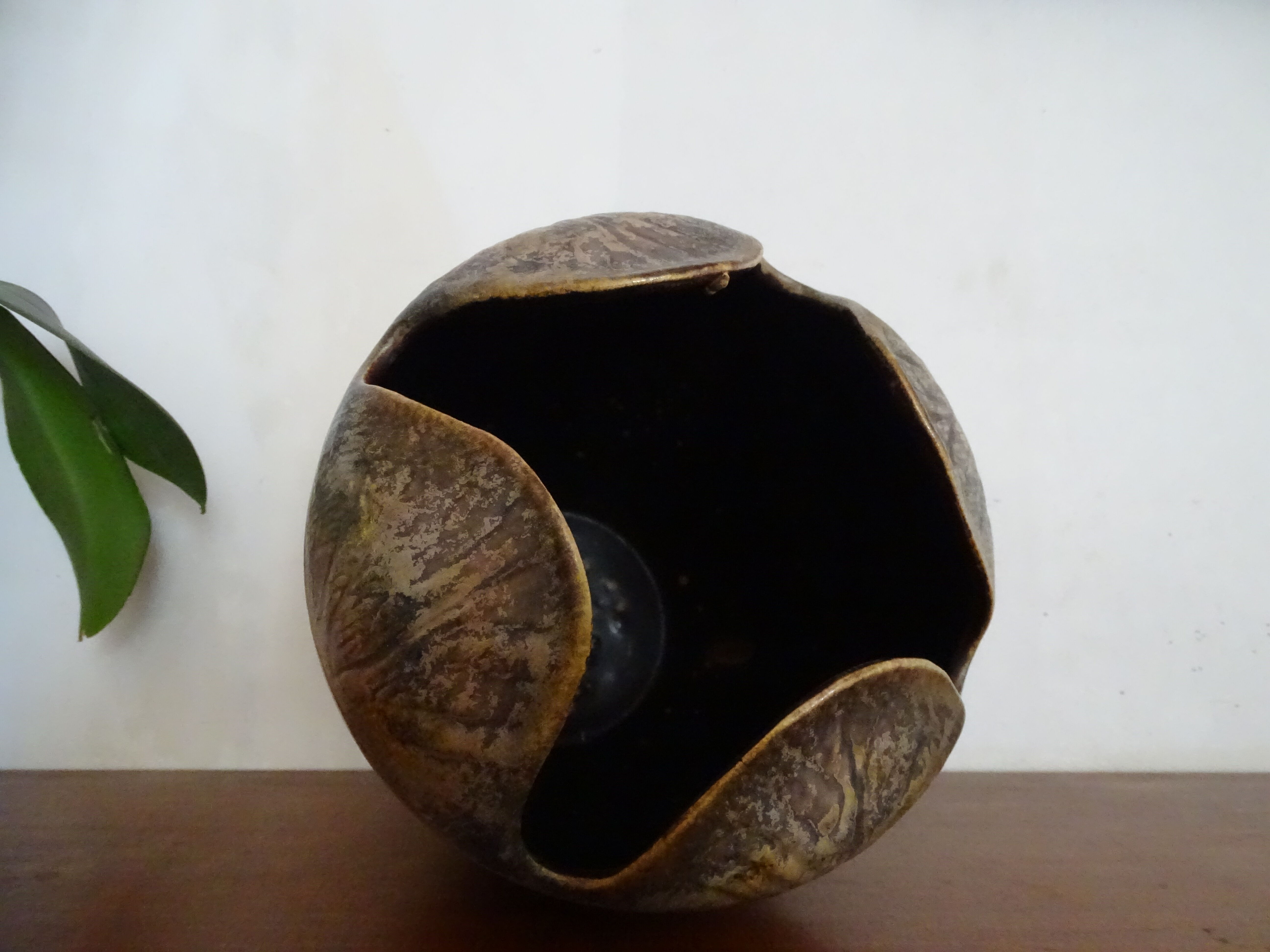 Vase en grès œuf d'allien  1960 vintage - Germany Dumler et Breiden