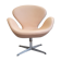 Arne Jacobsen natural leather swan chair by Fritz Hansen