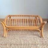 Vintage rattan magazine rack