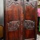 Antique Norman wedding armoire. Carved oak.