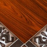 Scandinavian rosewood and ceramic coffee table