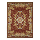 Handmade European Vintage Aubusson Kilim 302 cm x 410 cm