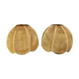 Set of two lampshades in jute flower shape