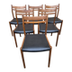 6 vintage Danish Scandinavian style chairs from the 1970s