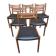 6 vintage Danish Scandinavian style chairs from the 1970s