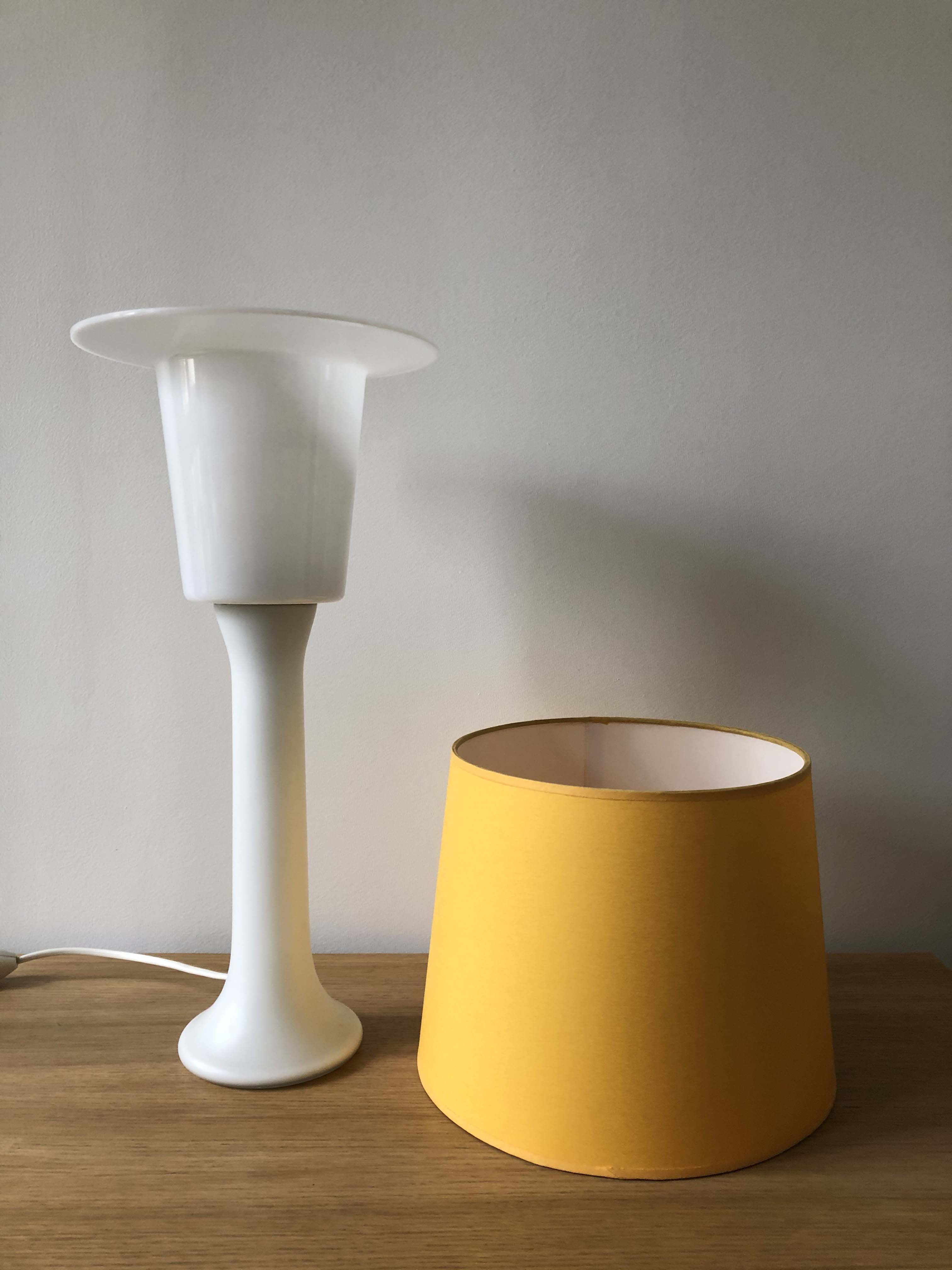 Opalin glass lamp by Östen Kristiansson & Uno Kristiansson for Luxus Vittsjö  1960
