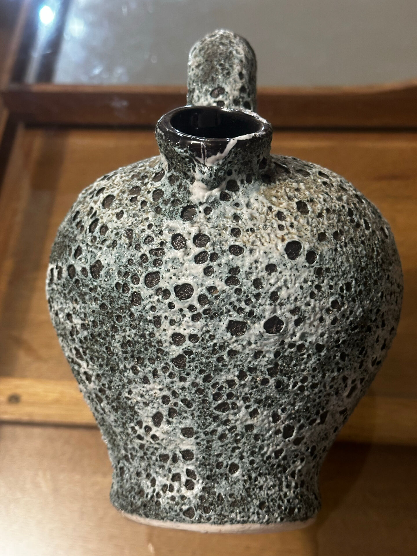 Mediterranean in glazed lava ceramic, France, 1970s.