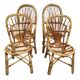 Rattan set of Provençal armchair and chair from the 60s