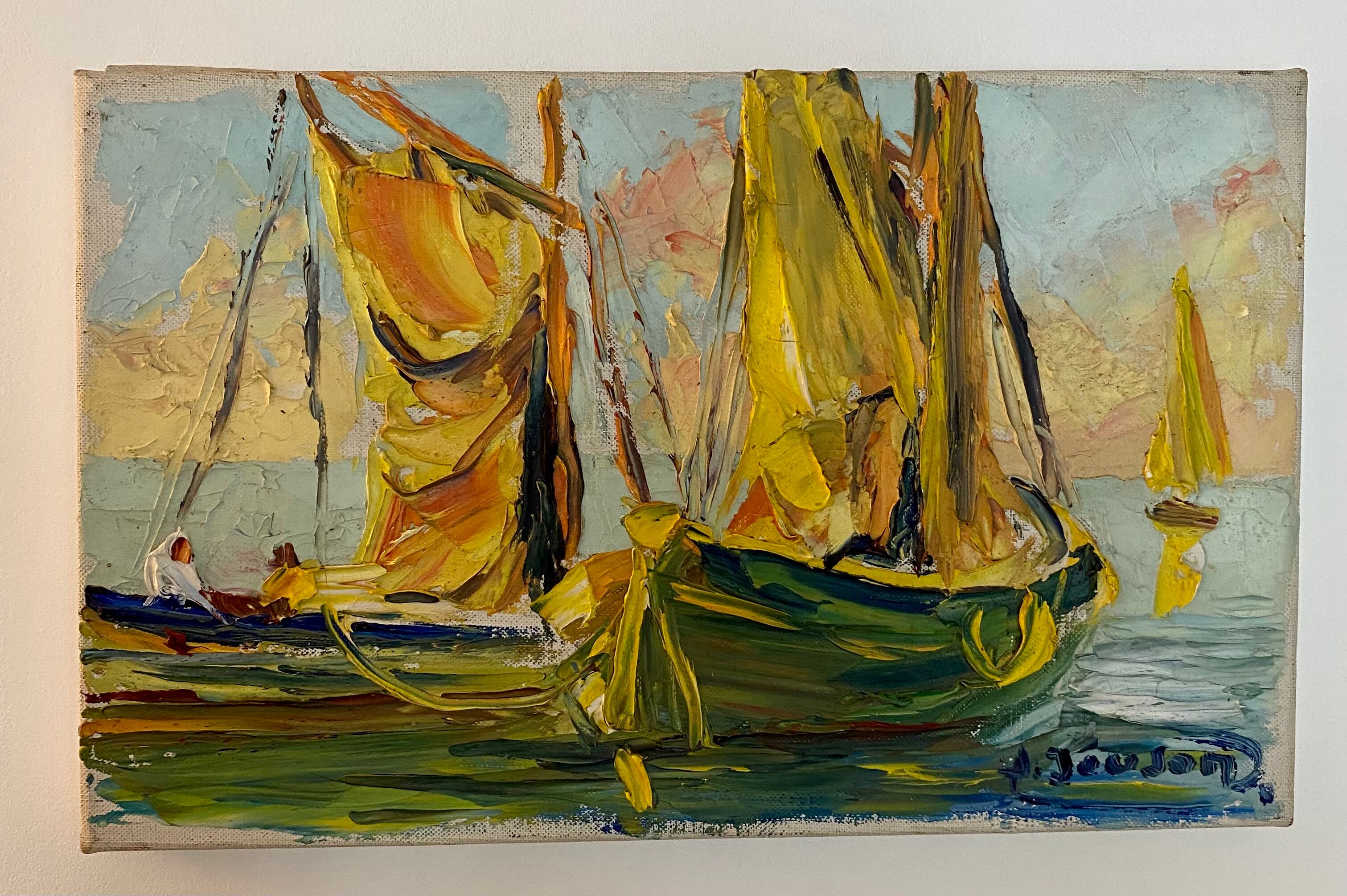 Old painting, Marine signed, 70s/80s