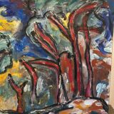 Forest landscape signed 1968