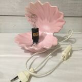 Iridescent pink shell lamp