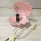 Iridescent pink shell lamp