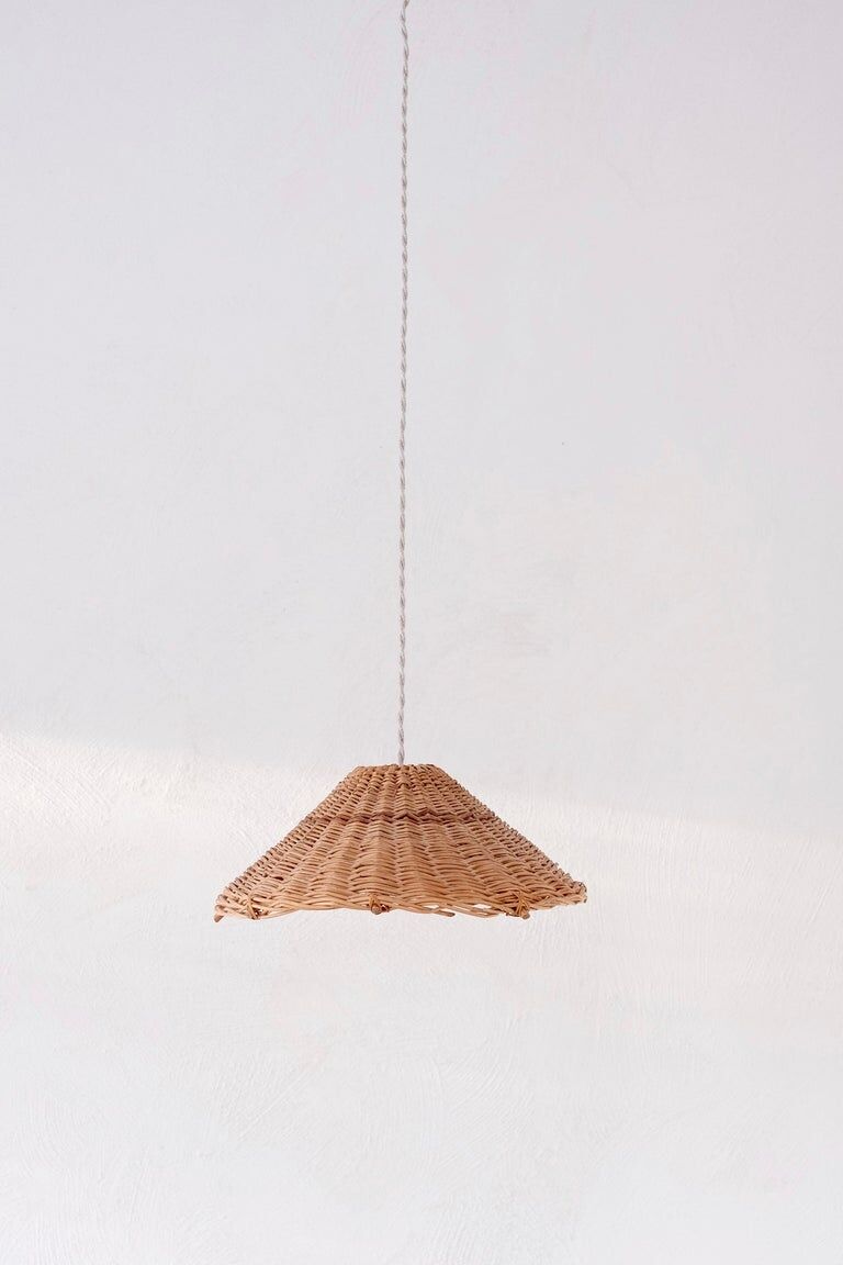 Suspension vintage en osier
