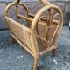 Vintage rattan magazine door