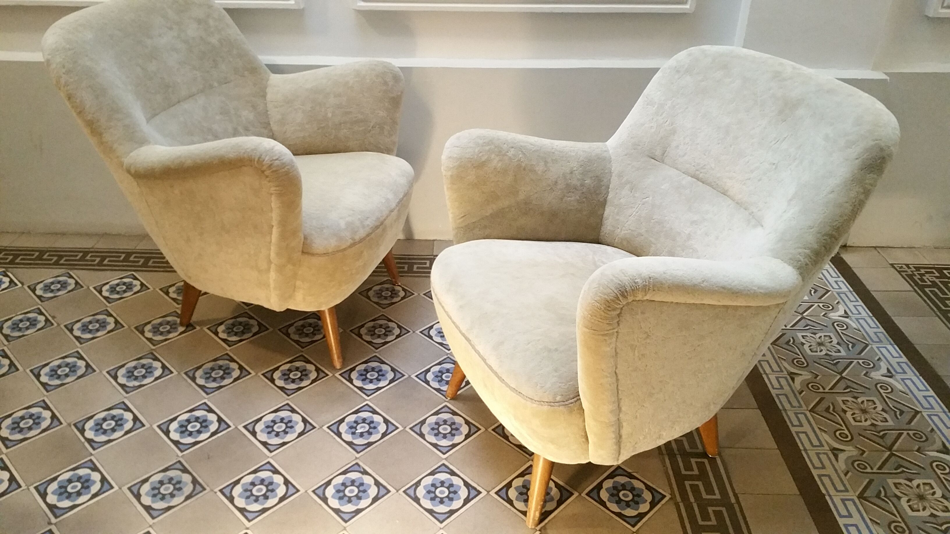 Pair of chairs 50s organic design vintage