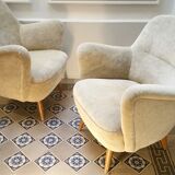 Pair of chairs 50s organic design vintage