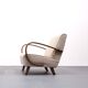 1930 Jindrich Halabala Bentwood Armchair in Beige Boucle