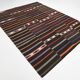 7x9 Multicolor Striped Pattern Kilim Rug, 215x280Cm