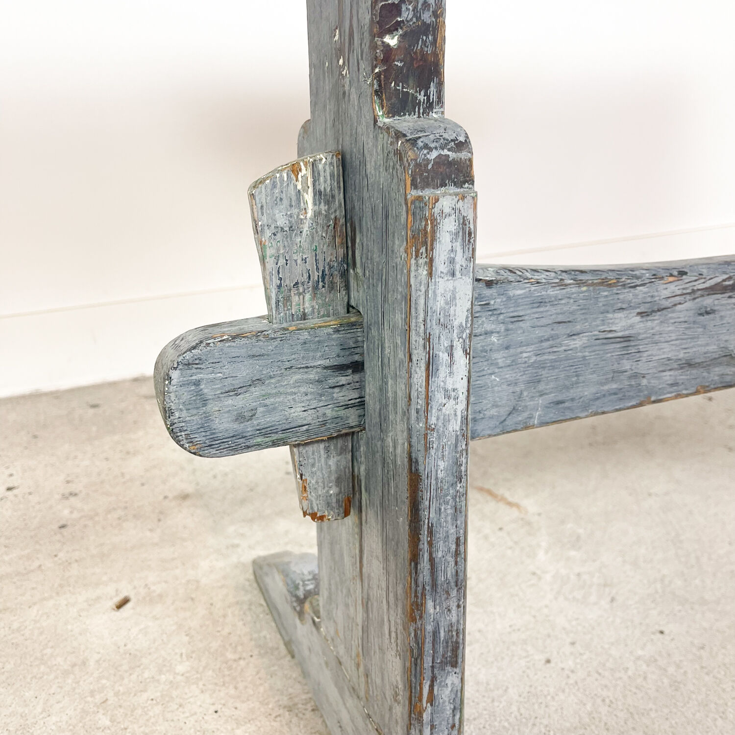 Blue painted swedish antique farmhouse table