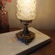 Upcycled table lamp | gold bronze & retro chic diamond tip
