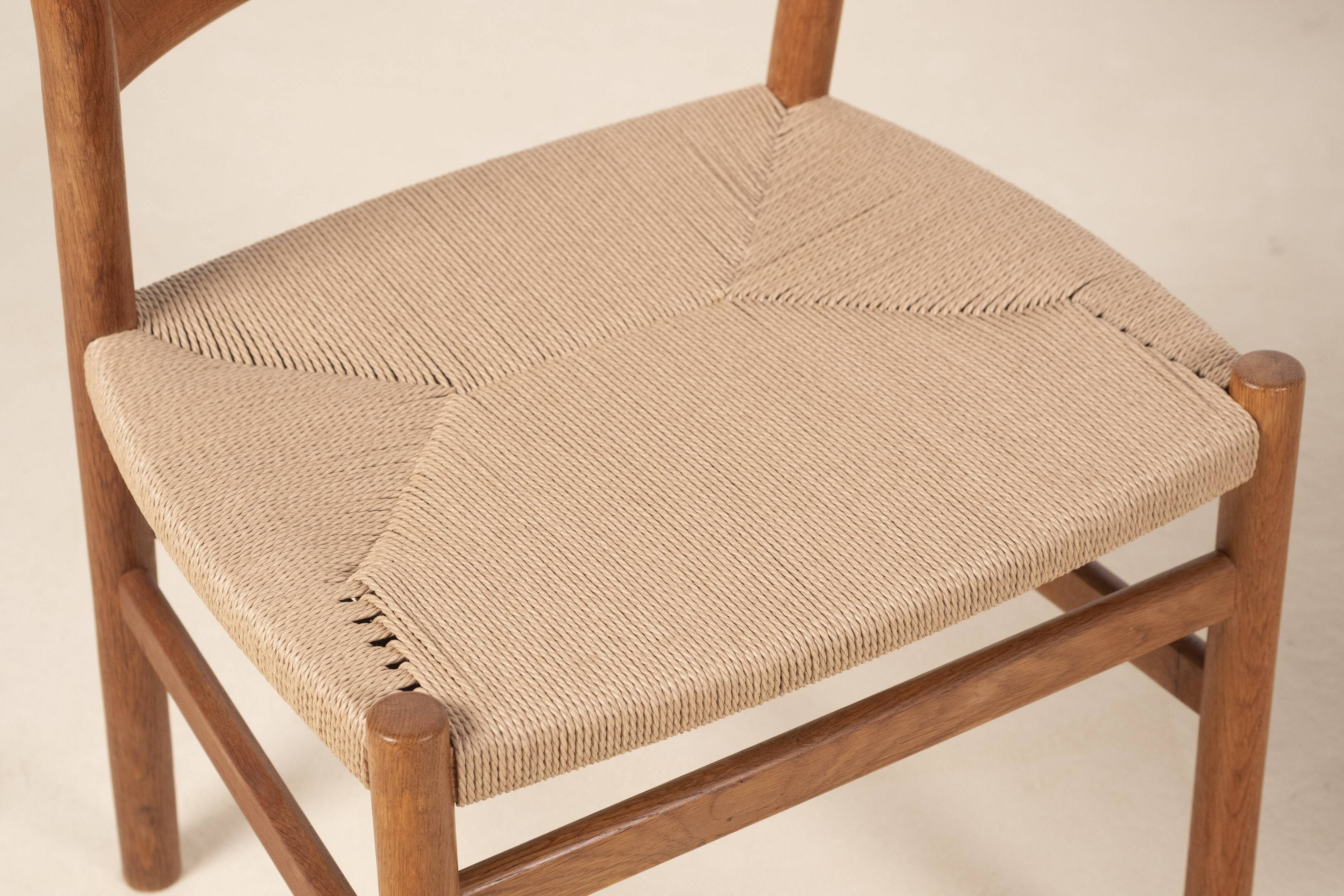 2x Børge Mogensen BM1 oak dining chairs, 1950s, Denmark