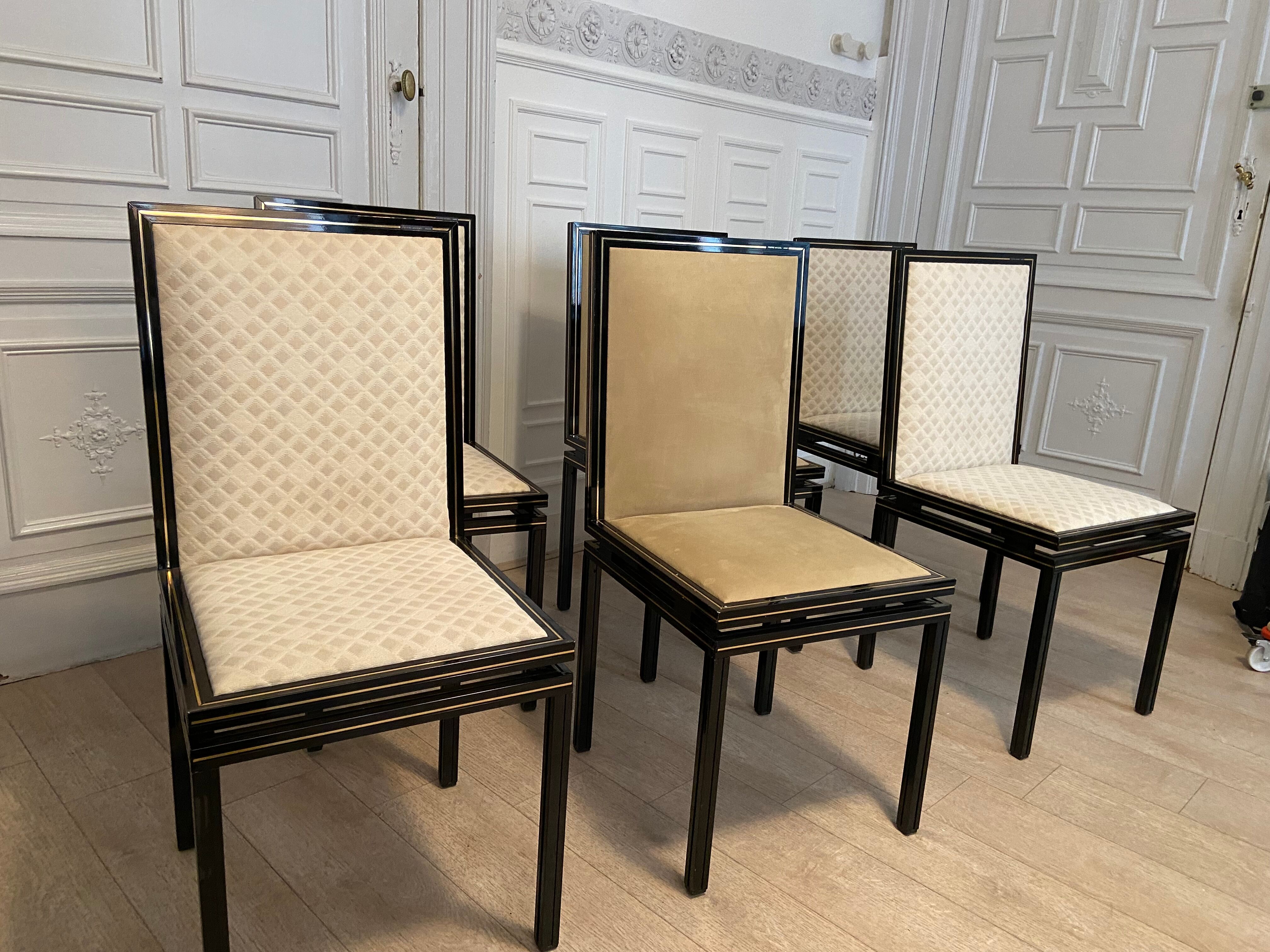 6 chairs Pierre Vandel, Paris, 1970s