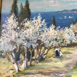 Signed painting Oil on canvas dimensions: height - 52 cm - length - 68 cm