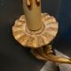 Golden wood wall light