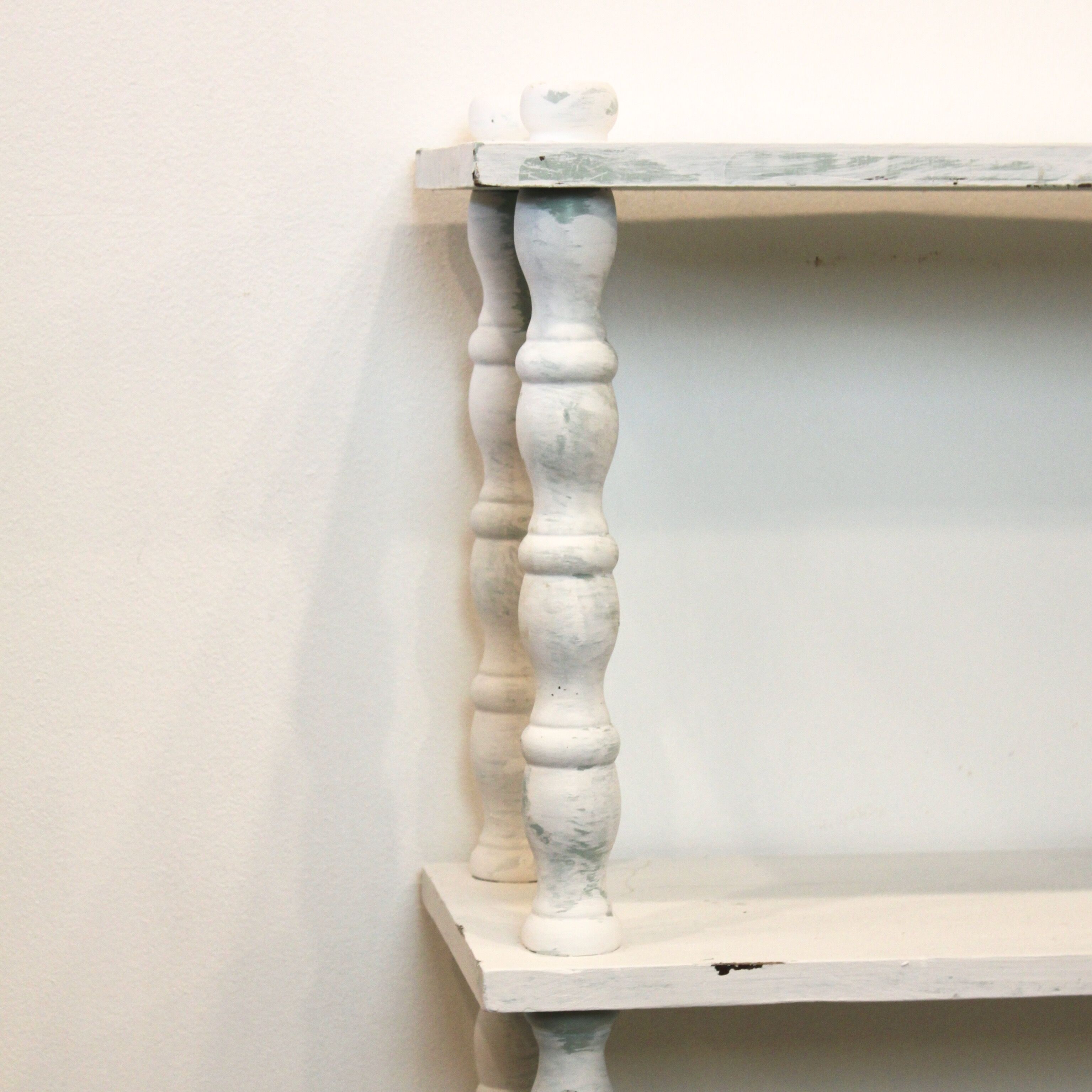 1940's White wall shelving unit