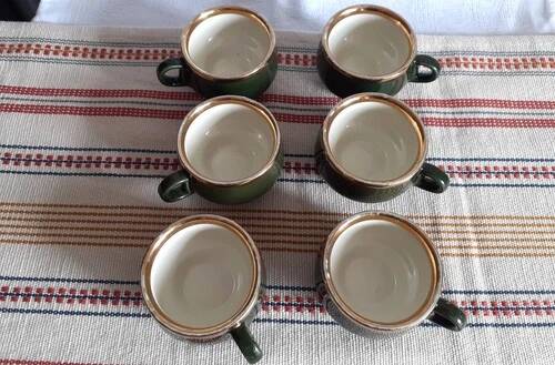 Série de 6 tasses vintage expresso Helvetia Express