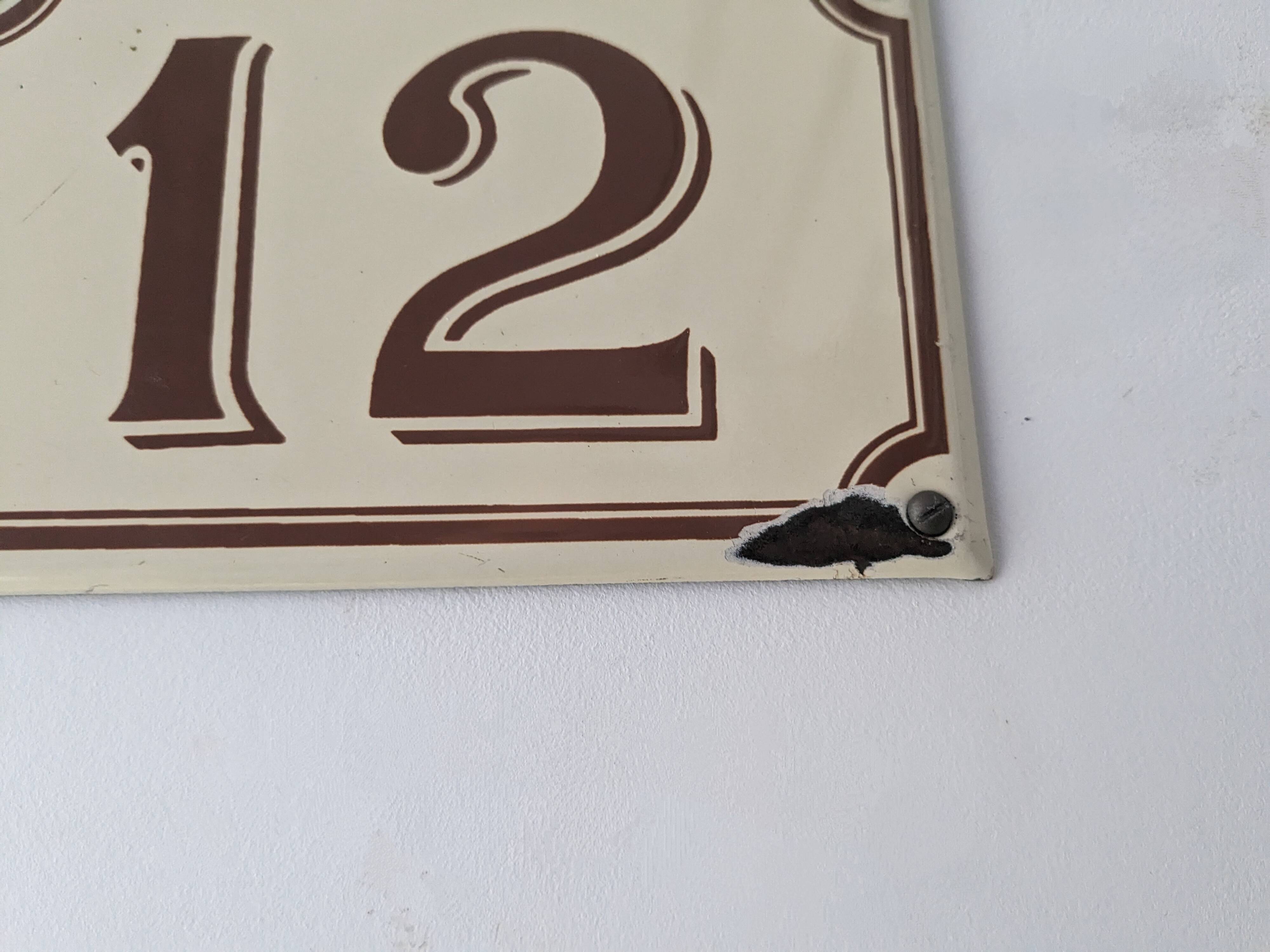 Plaque de rue emaillée vintage