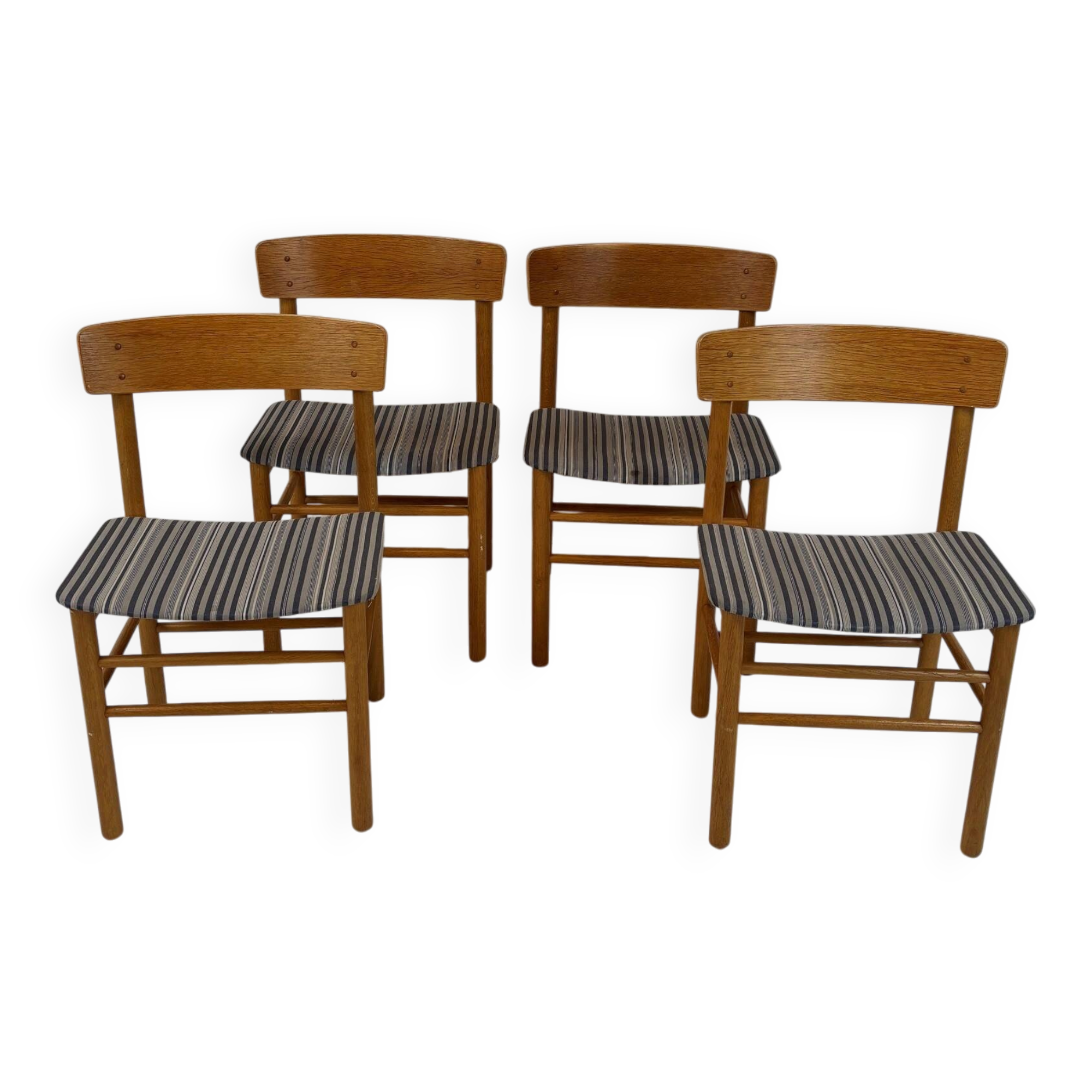 4 beech chairs - Denmark 1950s