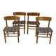 4 beech chairs - Denmark 1950s