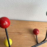 Vintage ball coat rack / hook in colours