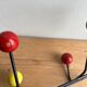 Vintage ball coat rack / hook in colours