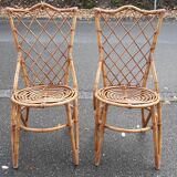 Pair of rattan chairs