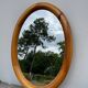 Oval pine mirror 1980 Regain