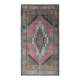 Vintage Turkish Oushak Handmade Wool Cotton Pink Area Rug 125x242