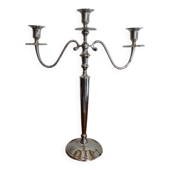 Chandelier métal chromé 3 feux design vintage - 44,5 cm