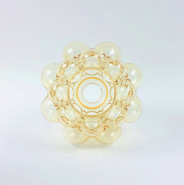 Plafonnier en verre à bulles ambré de style Mid-Century Modern par Helena Tynell pour Limburg, Allemagne, années 1960