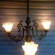 Antique, rare and important gas chandelier from the Napoléon III period and style, weighing 4.8 kg.