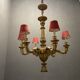 Lustre en bois doré doré