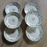 6 assiettes à dessert anciennes Saint Amand