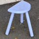 Child's half-moon stool – Handmade – Furniture – Painted lilac wood