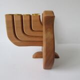 Wooden Swedish design 1970s candle holder (5 candles)  designed by Carl Nelson for Ta i Trä, Uppsala