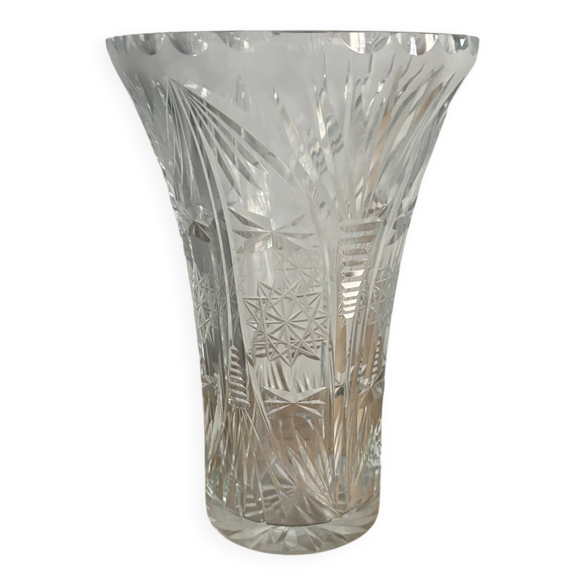 Cut crystal vase