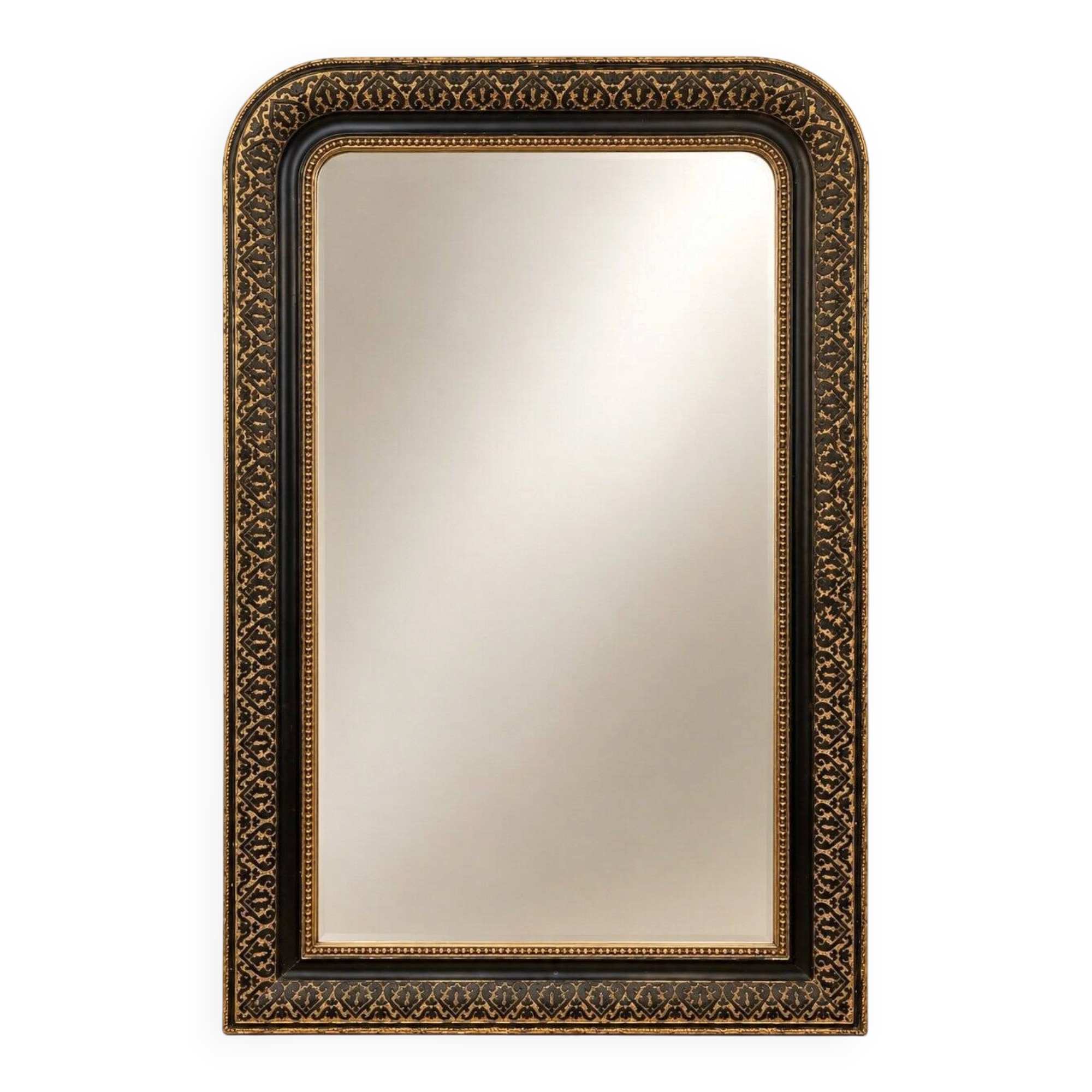 Miroir  Napoléon III bois ébonisé et dorure XIXe siècle