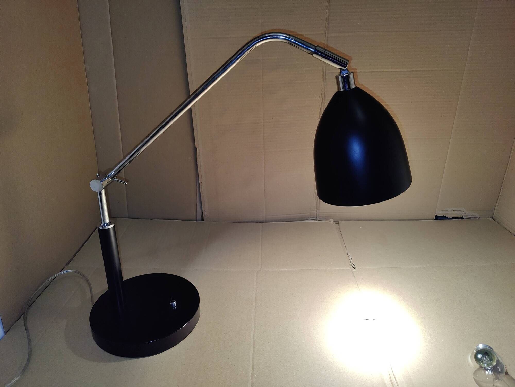 Black minimalist desk lamp MarkSlöjd (Sweden) Fredrikshamn Art Deco